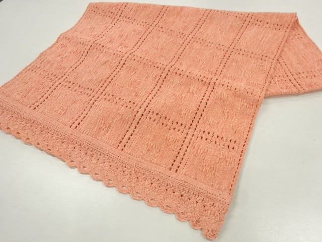 レース格子模様ショール